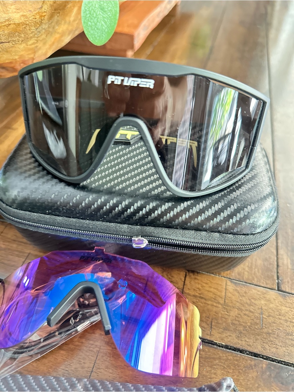 Pit Vipers -Sunglasses-  with case  and  extra exchangeble  lens